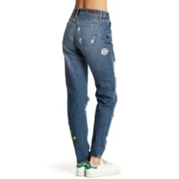 Articles of Society Jeans Boyfriend Distress Patch Jean - Picture 3 of 8